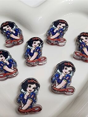 Princess Focal Beads Acrylic 2 Pc Beaded Pen Jewelry‎ Making Charms Crafts Clips